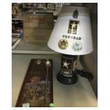 Custom U.S Army Tabletop Lamp and Commemorative