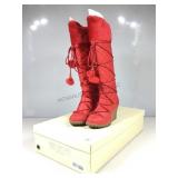 Mariah Carey Red Boots in Original Box. Sz 7 Good