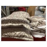 Matching pillow, comforter, and sheet set.