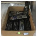 Box of Various Remote Controls.
