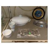 Assorted Glassware, Spoons Forks, and more.