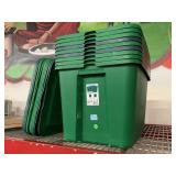 9 Sterilite Storage Bins with Lids. Approx