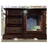 Wooden Jewelry Armoire.