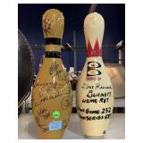 Signed Bowling Pins.