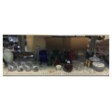 Various glassware, glasses, vases, and more