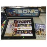 Framed Kobe Memorabilia, Jersey in Packaging, and