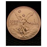 1 Oz Pure Cooper, Estados Unidos Mexicanos Token