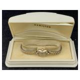 Vtg Hamilton 10k Golf-filled Wind-up Ladies Watch,