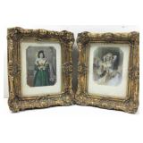 2 Framed Reproduction Prints of 19th Century