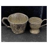 2 Sterling Silver Cups, Tw 52.4g, Sz 2ï¿½x2in