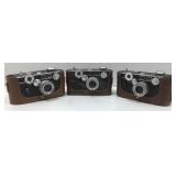 3 Argus C-3 35mm Film Rangefinder Cameras w/