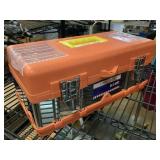 New Metal/plastic toolbox w/tray, approx 17in