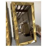 Large Mirror Gold-colored geometric frame, mirror