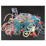 Bag Of Fashion Jewelry Incl. Gemstone Necklace &
