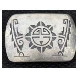 Sterling Silver Belt Buckle, Tw 55.5g, Sz 3in Long