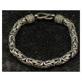 Sterling Silver Bracelet, Tw 58.7g, Sz 8ï¿½in,