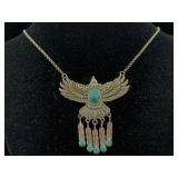 Sterling Silver Eagle Necklace, Tw 33.7g, Sz 18in