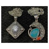 2 Sterling Silver Pendant Necklaces, Tw 20.8g, Sz
