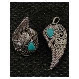 Sterling Silver Ring & Pendant Set, Tw 12g, Sz 7 &