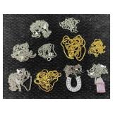10 Sterling Silver Necklaces, Tw 28.5g, Sz 22in