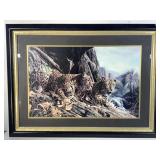 Craig Bone ï¿½Leopard Sentryï¿½ Framed Print. 46x35