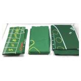 3 Vegas-Style Table Game Felts. Craps, Blackjack
