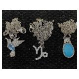 3 Sterling Silver Pendants & Necklaces, Tw 16.2g,
