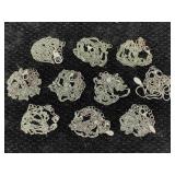10 Sterling Silver Necklace, Tw 21.6g, Sz 16in