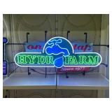 Hydro Farm On Tap Neon Advertising Window Sign