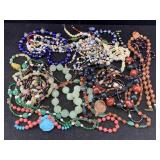 Large Bag Of Gemstone & Bead Jewelry, Some Have