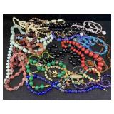 Large Bag Of Gemstone & Bead Jewelry, Some Have