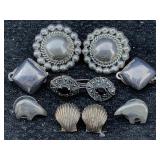 5 Sterling Silver Earrings, Tw 31.6g, See Photos
