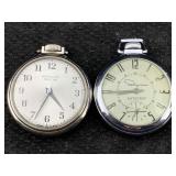 2 Vtg Wind-up Pocket Watches Incl. Westclox &
