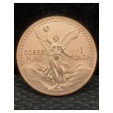 1 Oz Pure Cooper, Estados Unidos Mexicanos Token