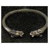 Sterling Silver & 18k Gold Cuff Bracelet, Tw 21.7g