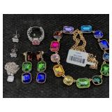 Box Of Jtv Fashion Jewelry Incl. Rings, Earrings &