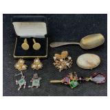 Box Of Sterling  & Costume Jewelry, Tw 17g Of