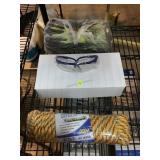 20M Rope w/12 NIB Safety glasses and 12 pairs of