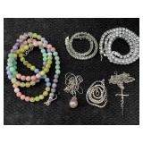 Box Of Sterling & Costume Jewelry, See Photos