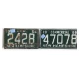 2 Vtg AGR & Commercial New Hampshire License