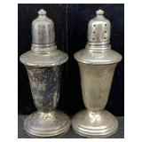 2 Sterling Weighted Salt & Pepper Shakers, Tw 208g