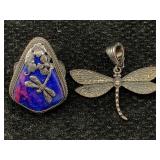 Sterling Silver Ring & Pendant, Tw 28.8g, Sz 7 &