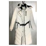 NWT Michael Kors Faux Fur Trimmed White Quilted