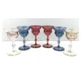 MCM Multi Color Iridescent Cocktail Glasses. Set