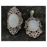 Sterling Silver Ring & Pendant Set, Tw 19.9g, Sz 7
