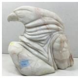 Arnold Aragon Signed Solid Alabaster Carved