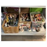 Collection of Clown Decor. Porcelain Statues,
