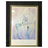 This is a vintage framed art poster by Georgia