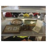 Assorted Home Decor. Coat Hangers, Framed Hand