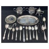 Silver-plated Dishes W/flatware & More